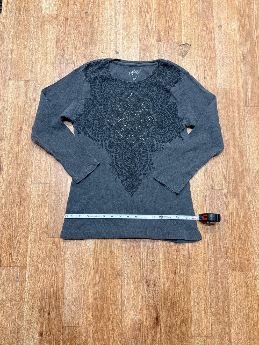 Y2K dark core long sleeve top
